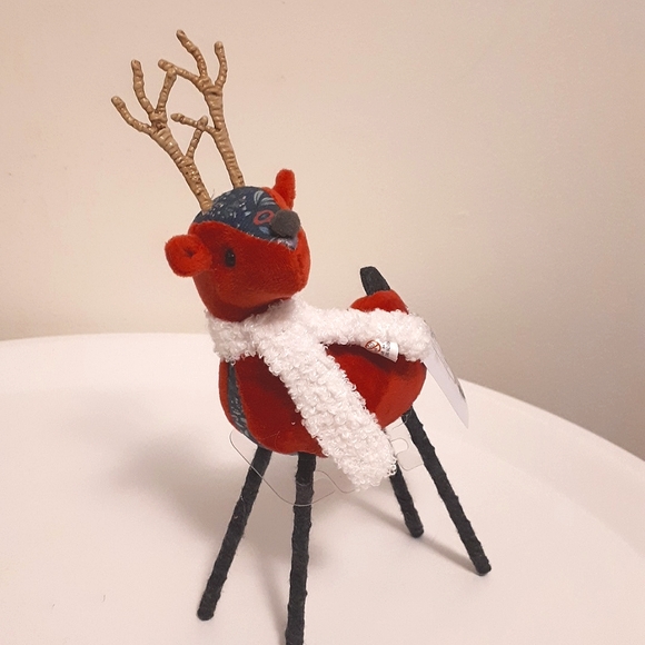 Set of 3 Holiday decoration fabric deer - Picture 7 of 8